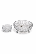 DELISOGA Textured Glass FRUIT Bowl Set 7pc