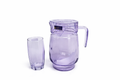 Deli Glassware - Water Jug Set with 6 Glasses 1 Jug (PURPLE)