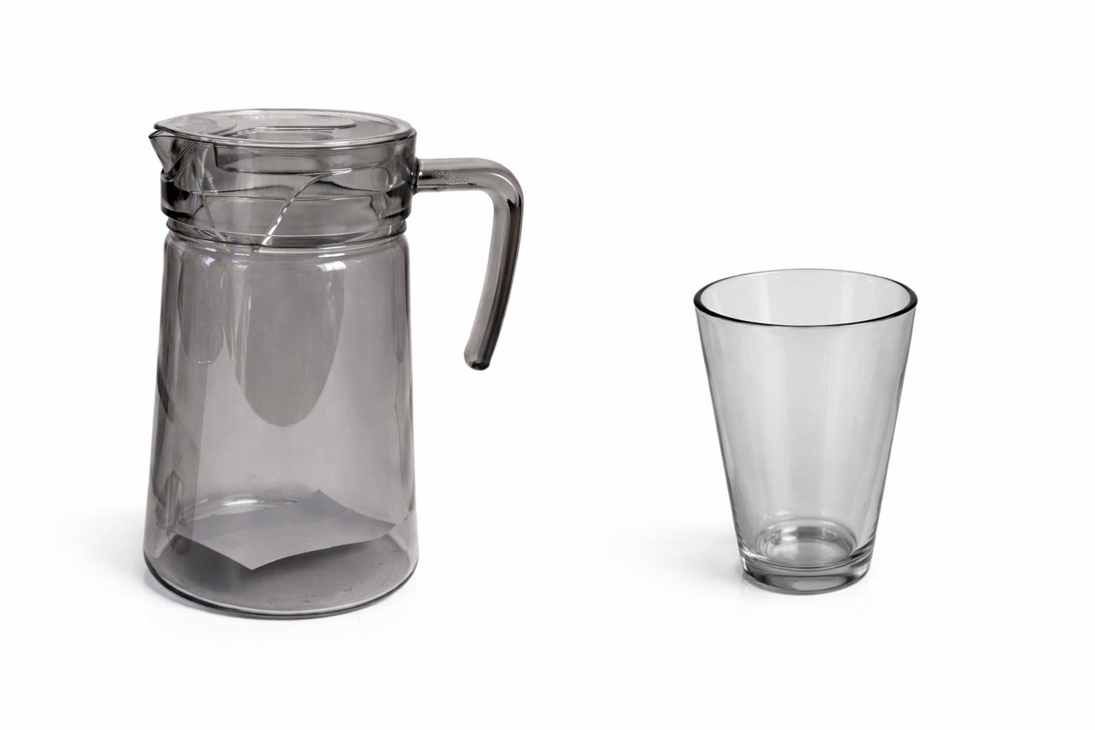 Deli Glassware - Water Jug Set with 6 Glasses 1 Jug (GREY)