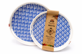 Mineplas Round Printed Serving Tray – blue & white Design