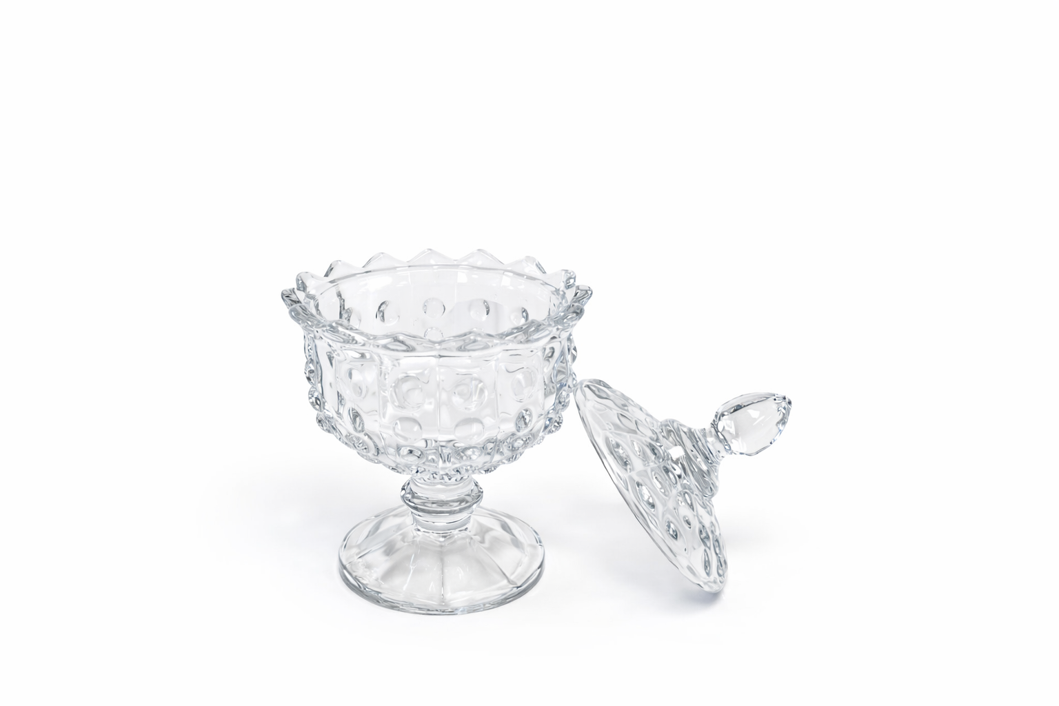 Ornate crystal candy jar