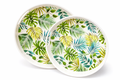 Mineplas Round Printed Serving Tray – Tropical Leaf Design