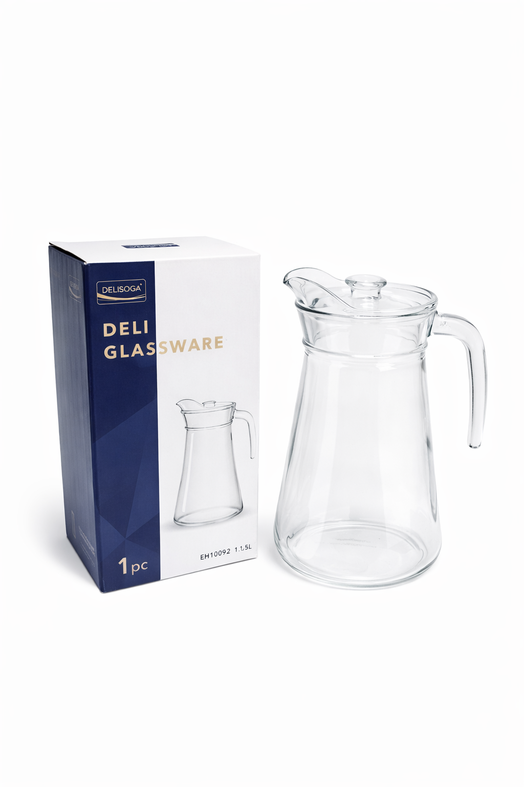 DELISOGA Glassware Crystal Glass Pitchers Jug 1.5L (pack of 1)