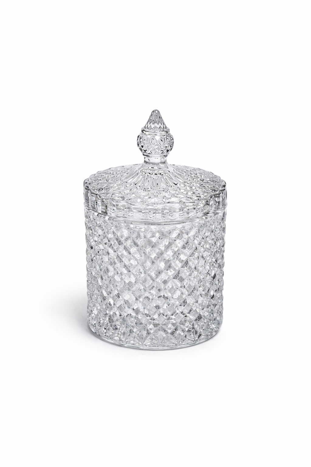 Diamond Crystal Glass Jar