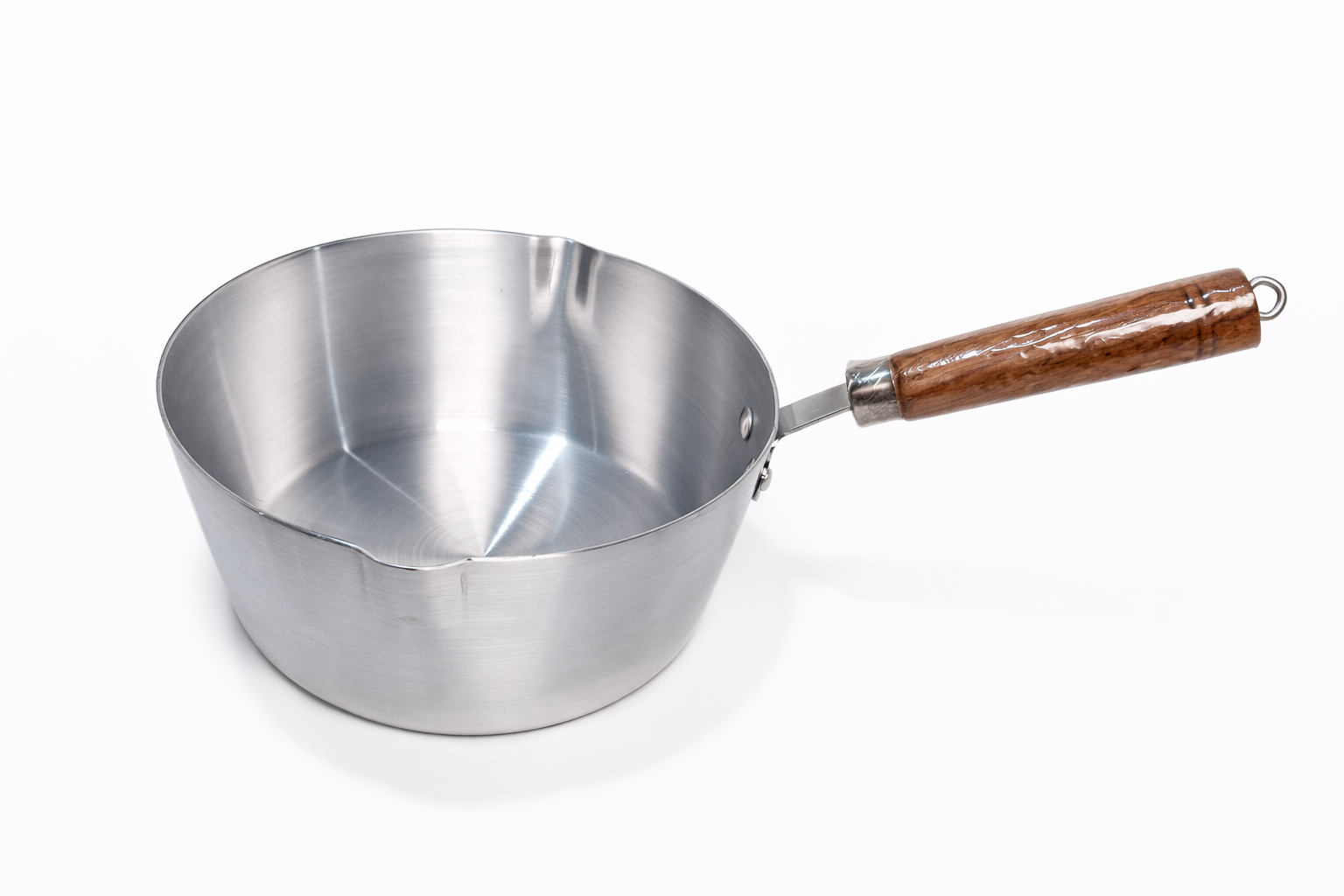 Stainless Steel Milk pan with Wooden Handle 16CM