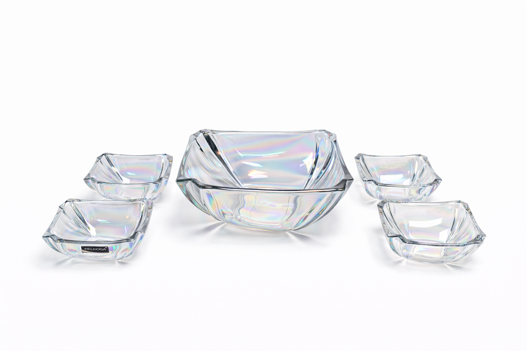 DELISOGA Pearl Glass Fruit Bowl Set 7pcs