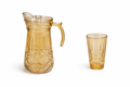 Deli Glassware - Water Jug Set with 6 Glasses 1 Jug (GOLDEN)