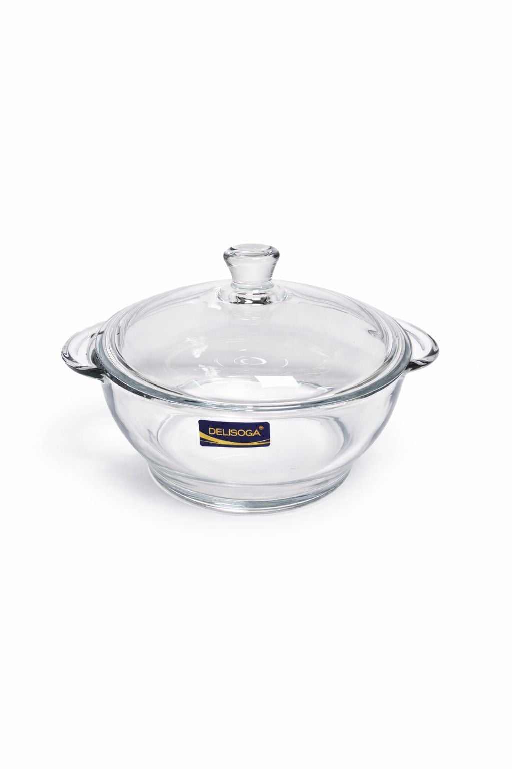 Delisoga Casserole/Donga Glass Lid Transparent 750ML Capacity