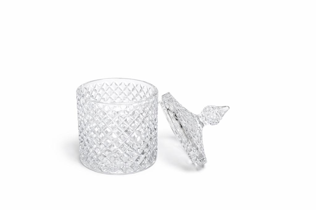 Diamond Crystal Glass Jar