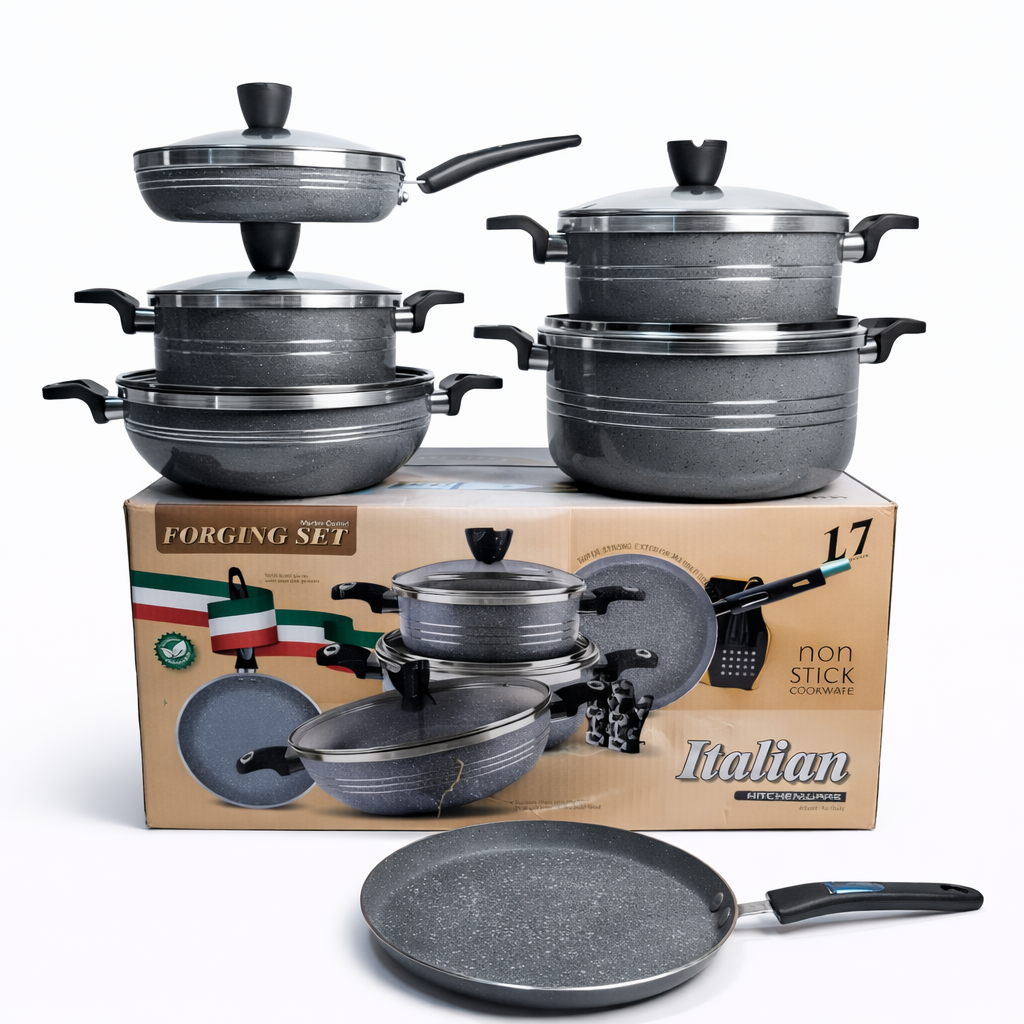 Italian Forging 17-Piece Non-Stick Cookware Set
