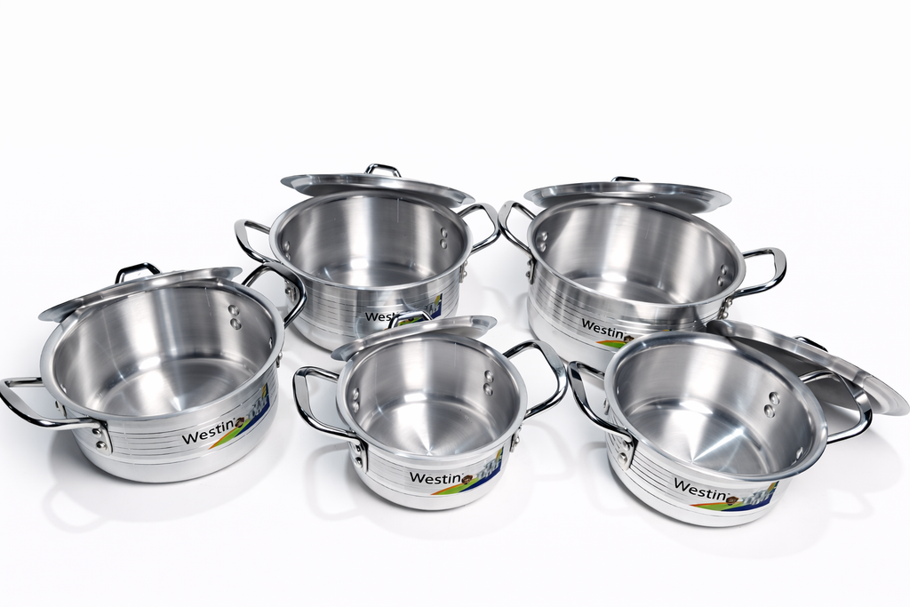 Westin Smart 10-Piece Metal Finish Cookware Set (1–5 Sizes)