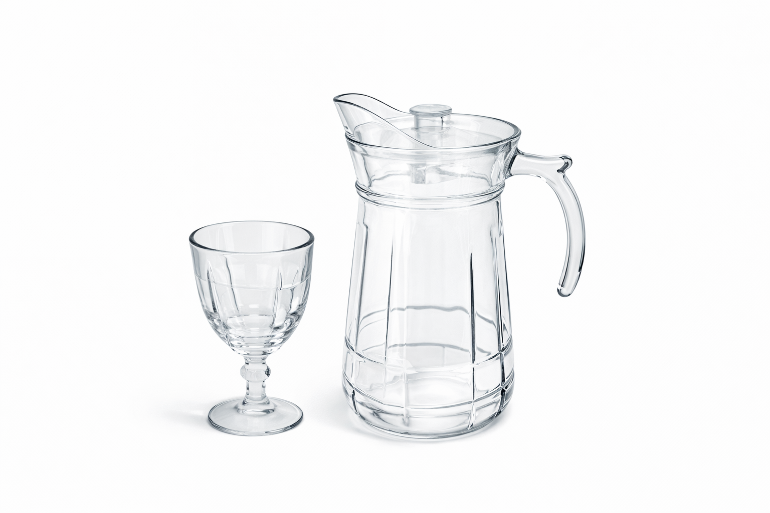 Deli Glassware - Water Jug Set with 6 Glasses 1 Jug SKU??