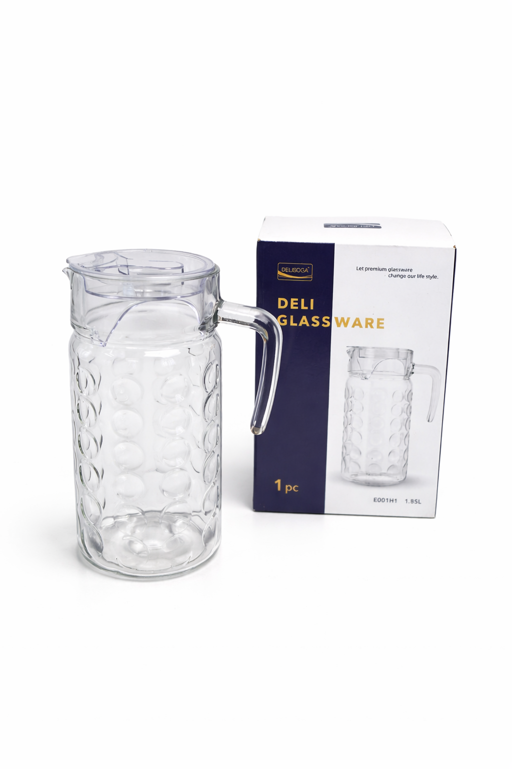 DELISOGA Glassware Crystal Glass Pitchers Jug 1.85L (pack of 1)