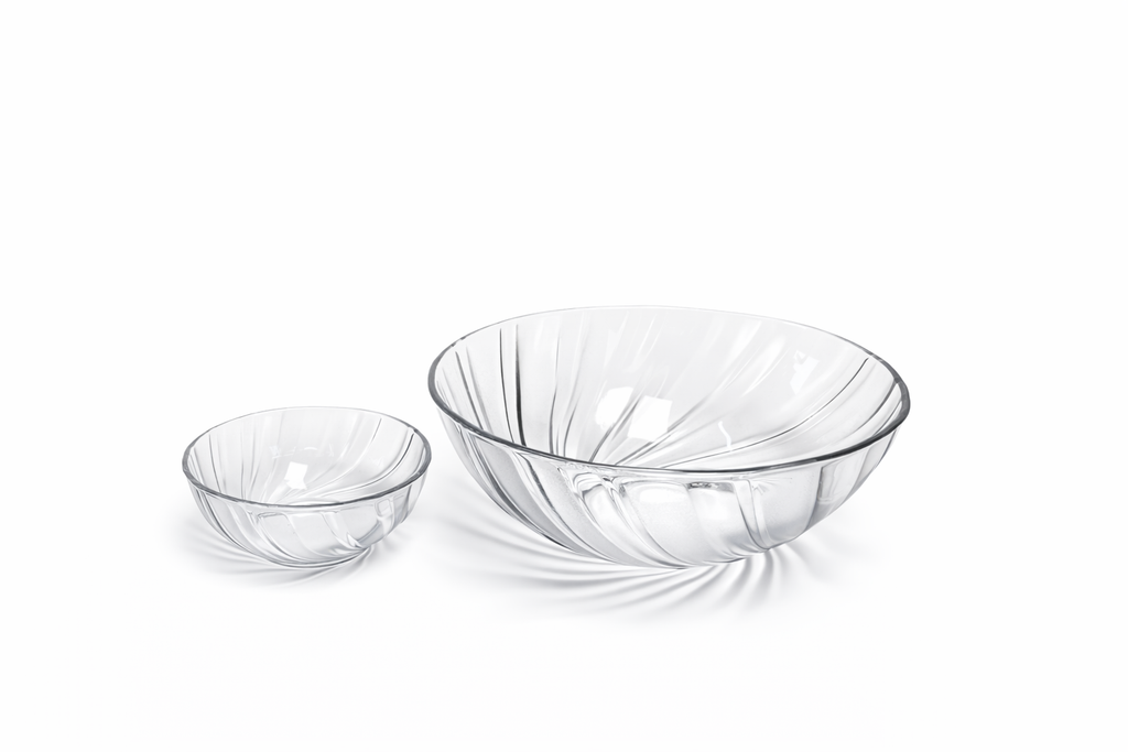 DELISOGA Textured Glass FRUIT Bowl Set 7pc