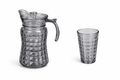 Deli Glassware - Water Jug Set with 6 Glasses 1 Jug (GREY)
