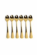 Stainless Steel Long Tea Spoons – Pack of 6 (GOLDEN)