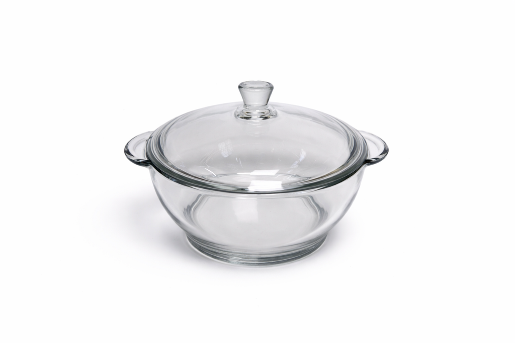 Delisoga Casserole/Donga Glass Lid Transparent 1 Pcs 1.5 Liter Capacity Premium Quality Imported