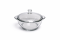 Delisoga Casserole/Donga Glass Lid Transparent 1 Pcs 1.5 Liter Capacity Premium Quality Imported