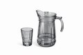 Deli Glassware - Water Jug Set with 6 Glasses 1 Jug (GREY)