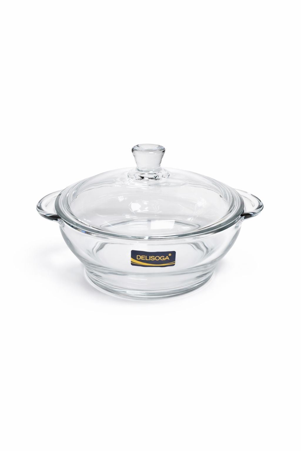 Delisoga Casserole/Donga Glass Lid Transparent 1L Capacity