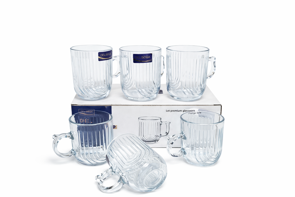 Delisoga Mug Glass Set 6pcs