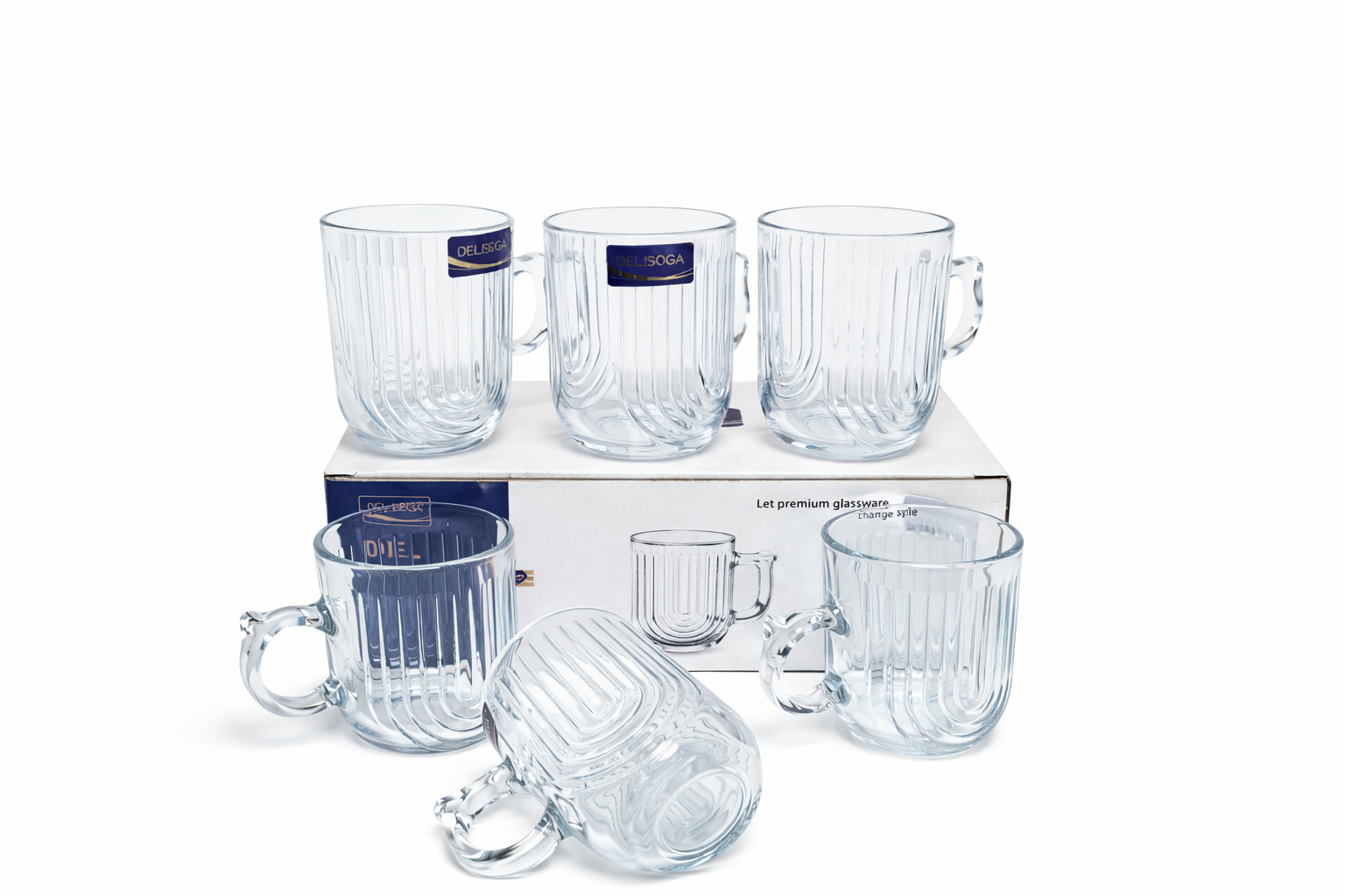 Delisoga Mug Glass Set 6pcs