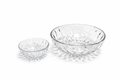 DELISOGA Crystal Textured Glass Bowl Set 7pc