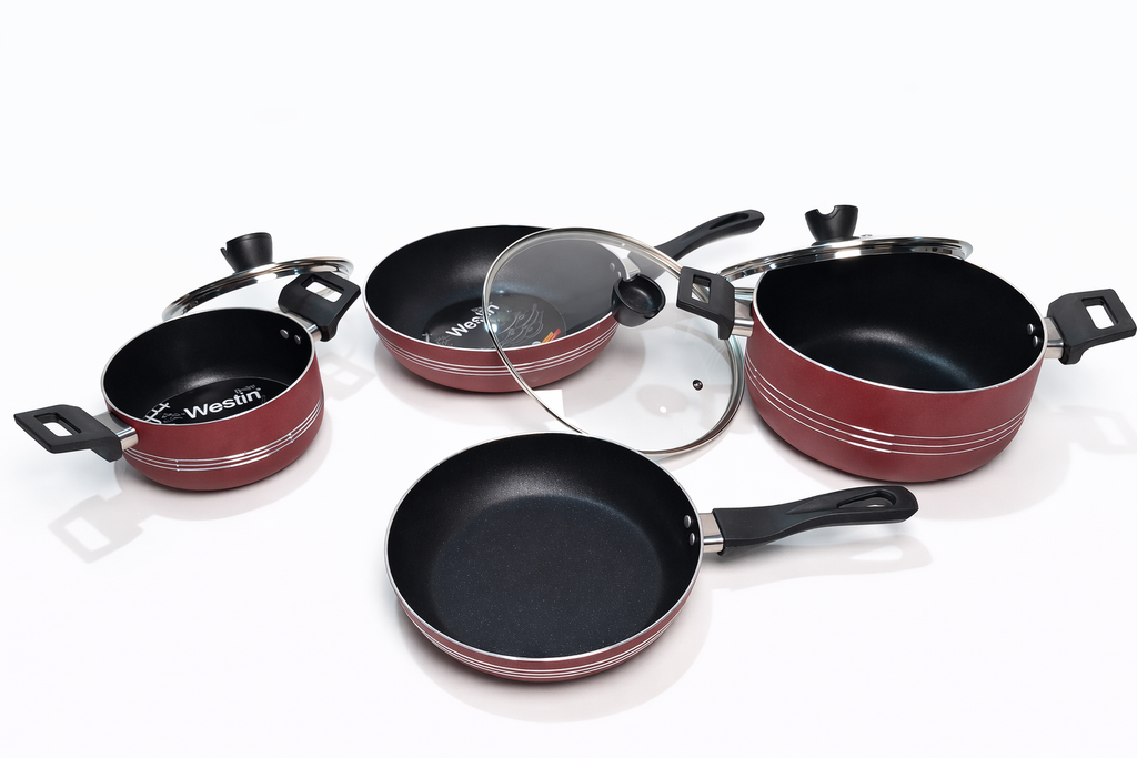 Westin Delight 13-Piece Marble Coated Non-Stick Cookware Set (Red)