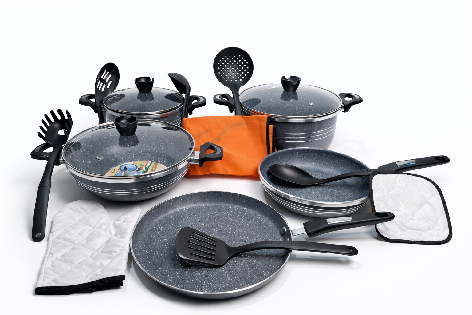 Italian Forging 17-Piece Non-Stick Cookware Set