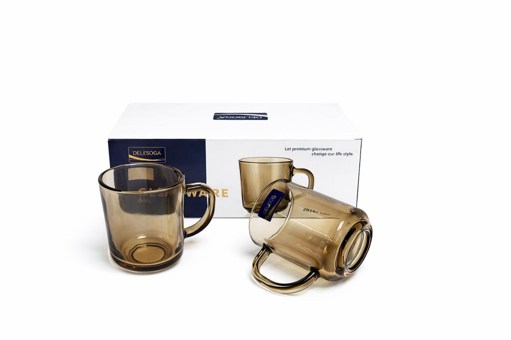 Delisoga Mug Glass Set 6pcs (BROWN)