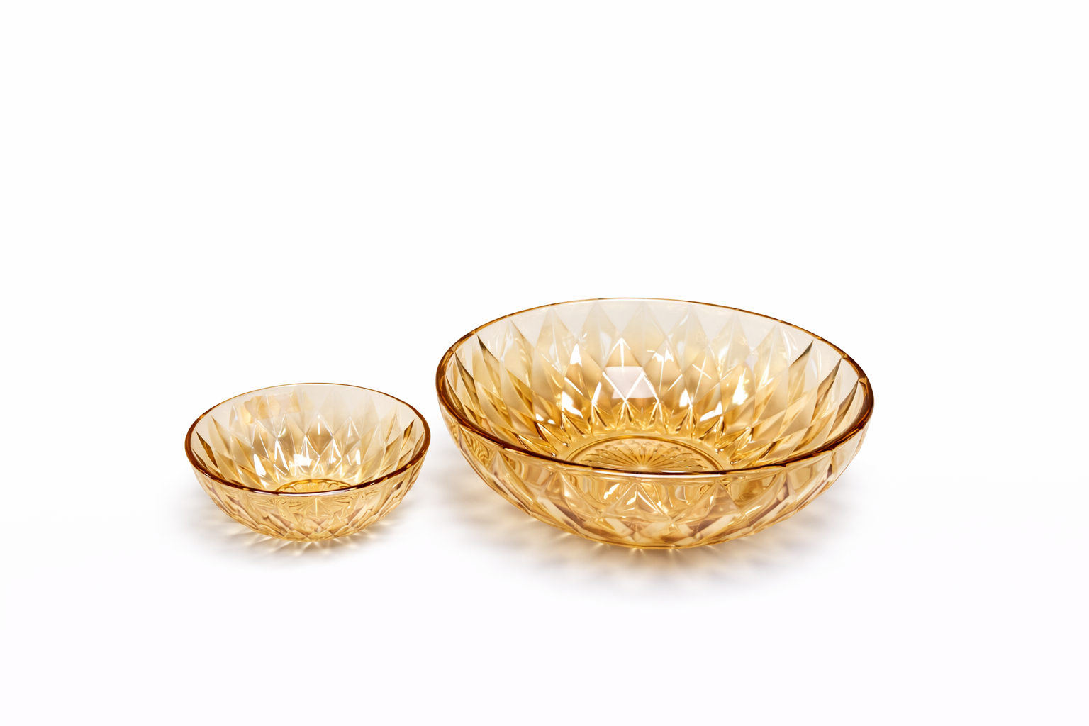 DELISOGA Golden Textured Glass Bowl Set 7pc