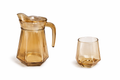 Deli Glassware - Water Jug Set with 6 Glasses 1 Jug (GOLDEN)