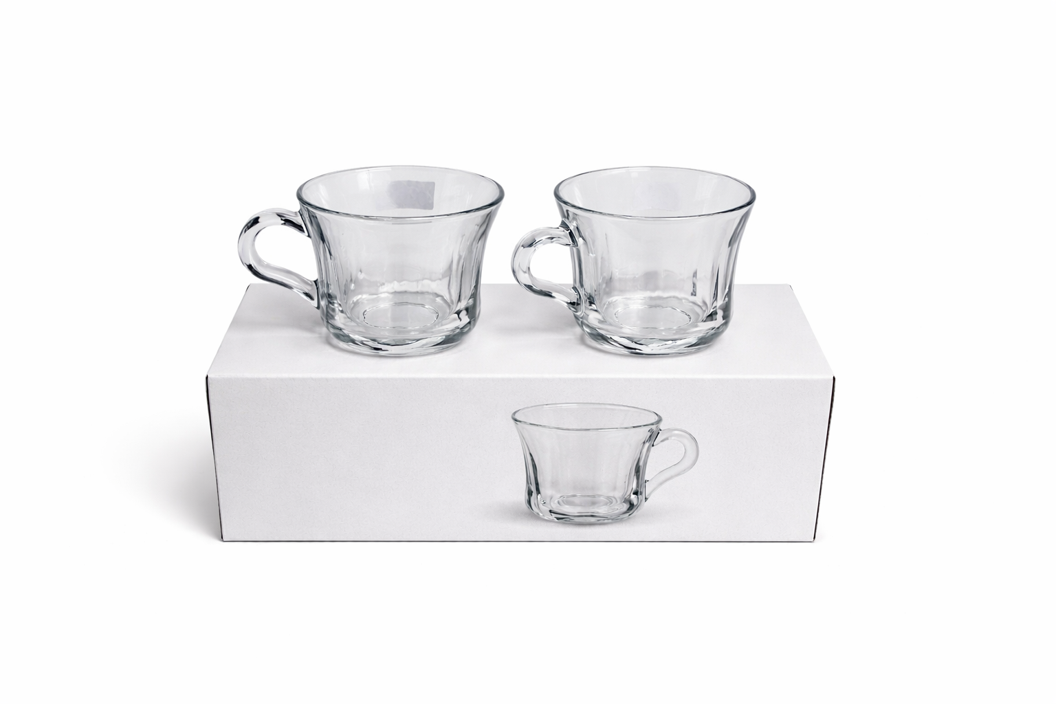 Delisoga Glass Tea Cup Set 6pcs