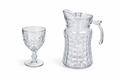 Deli Glassware - Water Jug Set with 6 Glasses 1 Jug