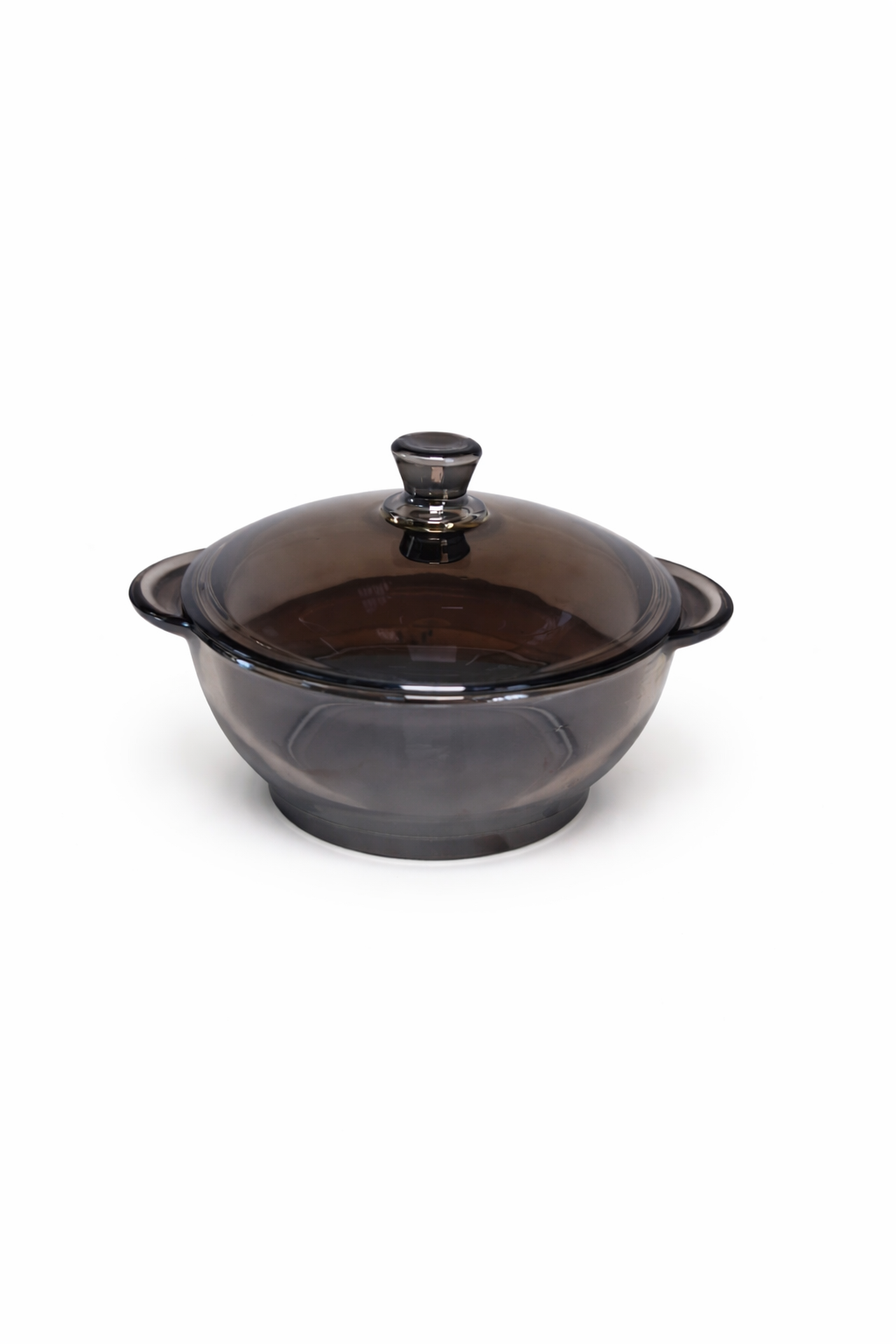 Delisoga Casserole/Donga smoked Transparent with Glass Lid 1 Pc 1 Liter Capacity Premium Quality Imported