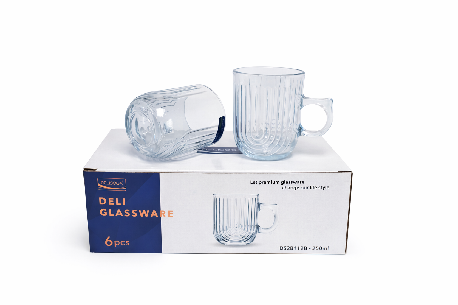 Delisoga Mug Glass Set 6pcs