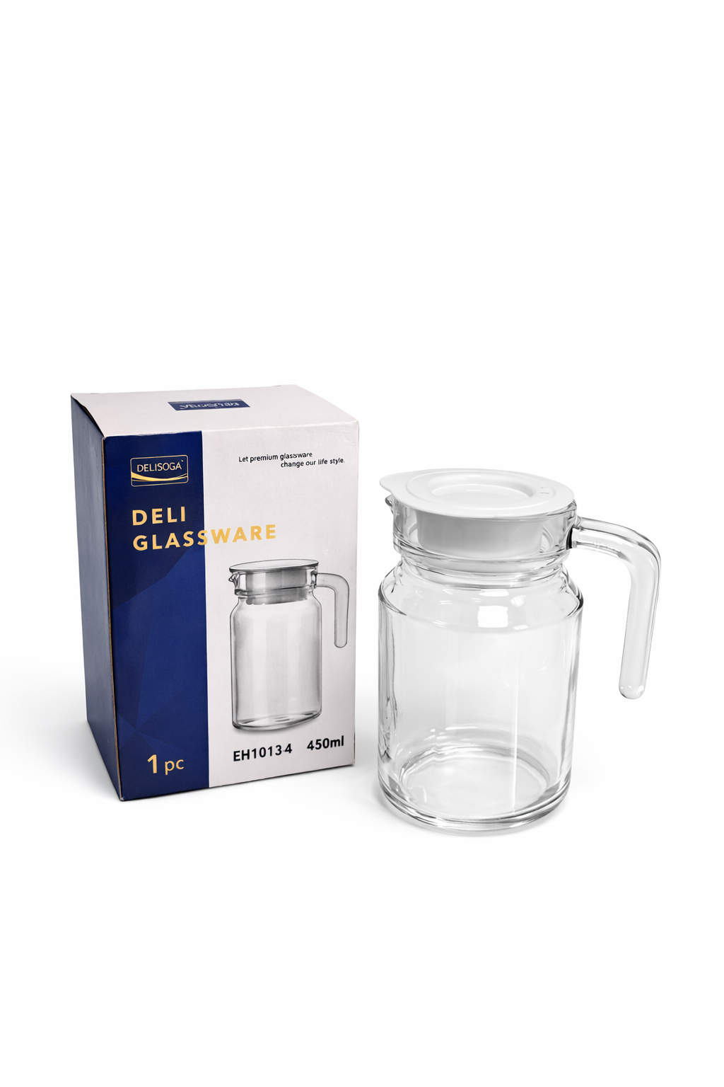 DELISOGA Glassware Crystal Glass &amp; Pitchers Jug 450ml (pack of 1)