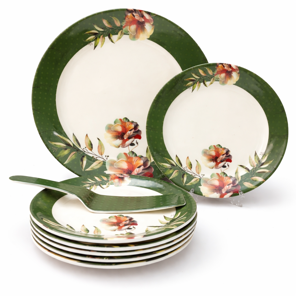 Mineplas Green Floral Cake Set