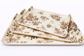 MinePlas Decorative Melamine Serving Tray – Classic Rose Design