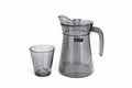 Deli Glassware - Water Jug Set with 6 Glasses 1 Jug (GREY)