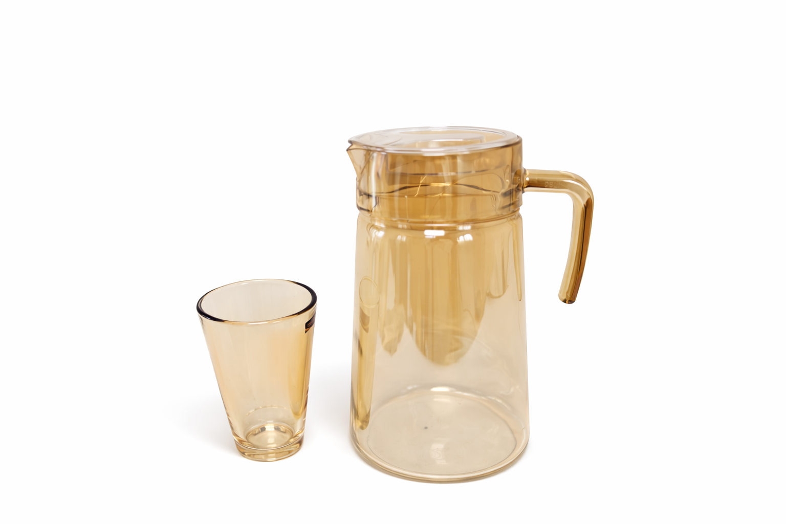 Delisoga Glassware Water Set, 7pc 1x jug 6x glasses (GOLDEN)