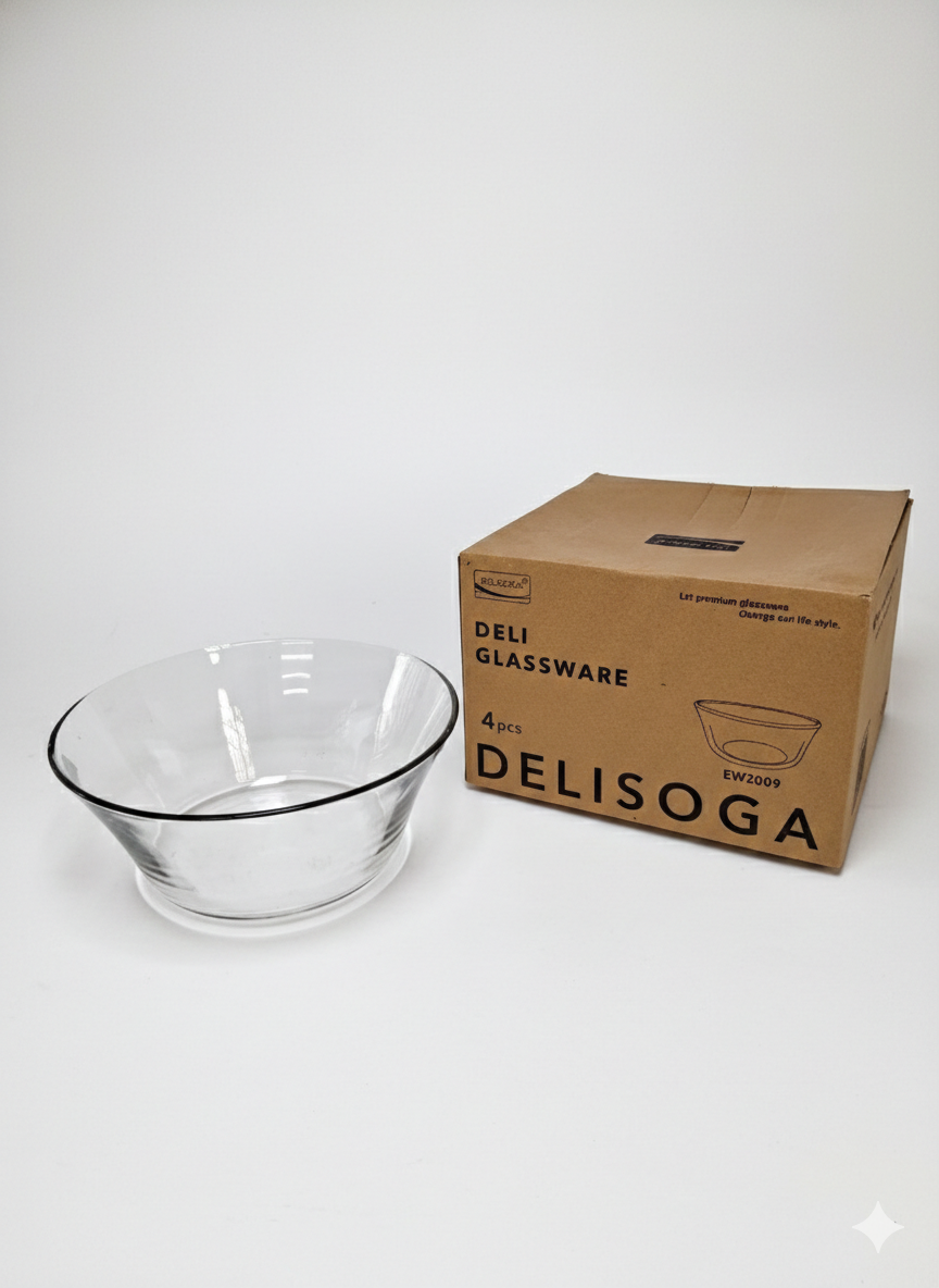 DELISOGA BOWL Transparent  4pcs 230mm