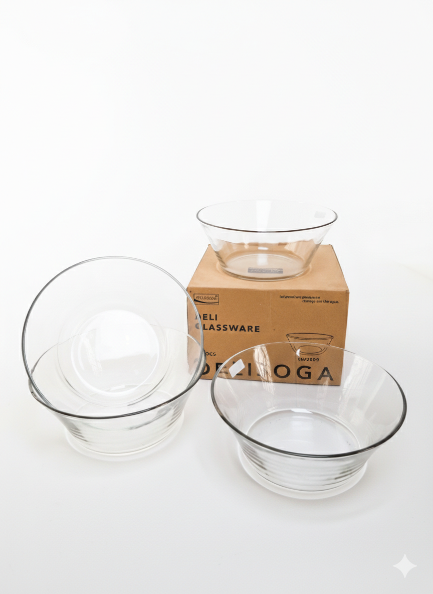 DELISOGA BOWL Transparent  4pcs 230mm