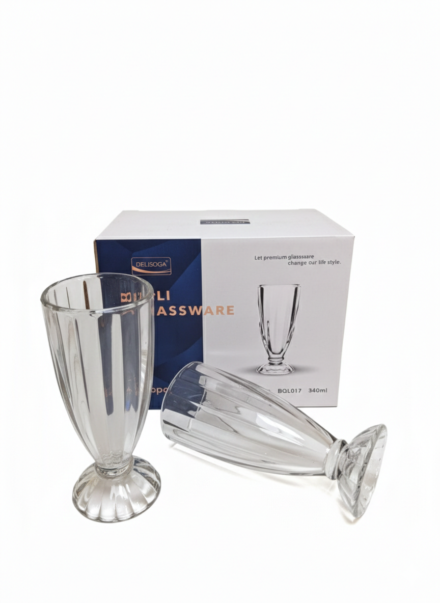 Deli glassware crystal-clear glass ice cream cups set of 6