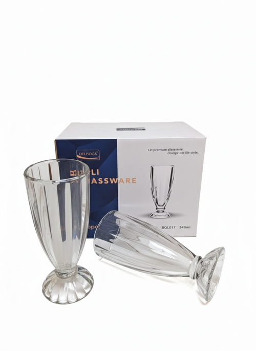 Deli glassware crystal-clear glass ice cream cups set of 6