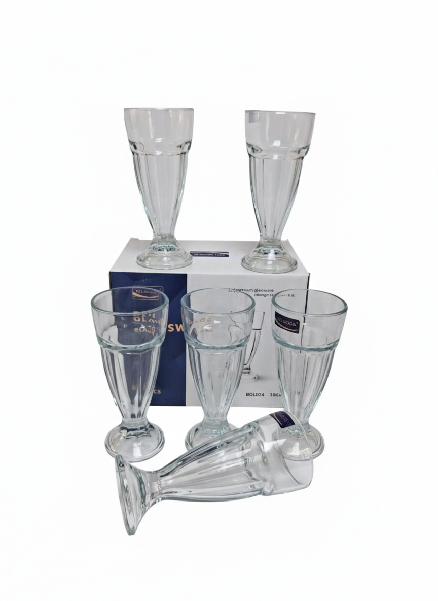 Deli glassware crystal-clear glass ice cream cups set of 6