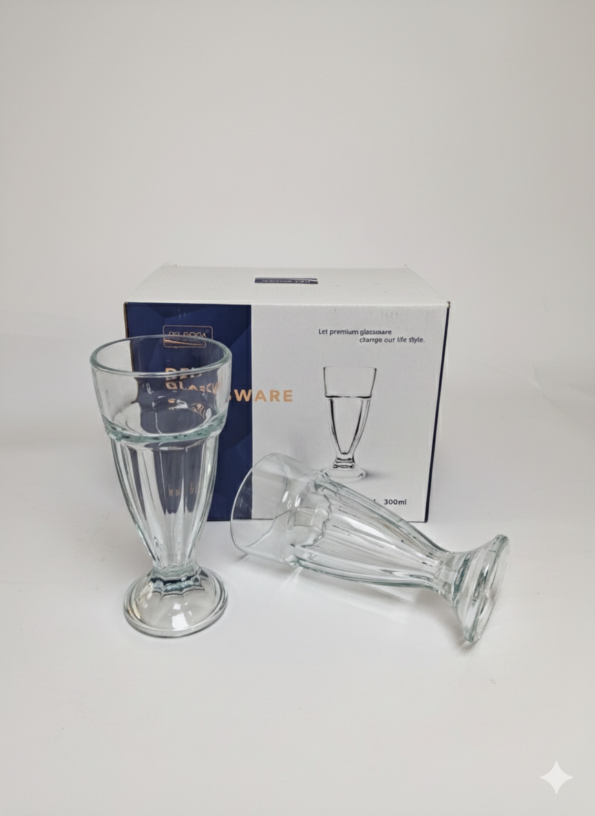 Deli glassware crystal-clear glass ice cream cups set of 6