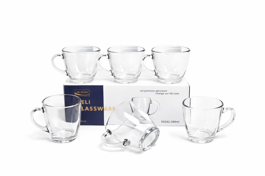 Delisoga Mug Glass Set 6pcs