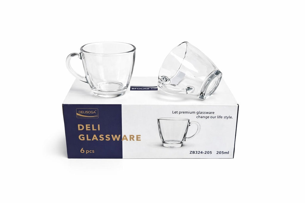 Delisoga Mug Glass Set 6pcs