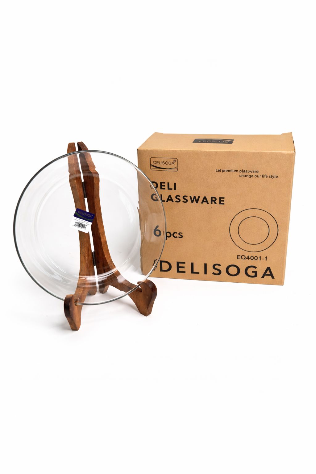 Delisoga Transparent All Purpose Glass Plates - 6pcs 194MM